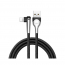 Kabel kątowy Baseus Mobile Game MVP USB do Lightning 2.4A 1m czarny