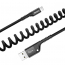 Baseus kabel elastyczny / sprężyna Fish Eye Lightning 1m czarny