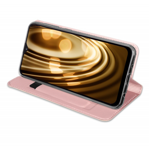 Etui z klapką magnes DUX DUCIS Skin Pro do Samsung Galaxy A10 różowe złoto