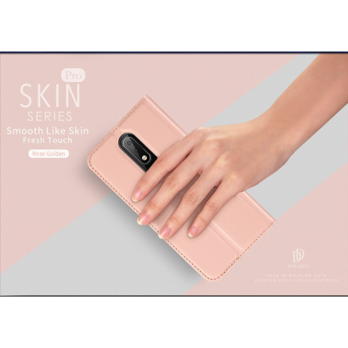 Etui z klapką magnes DUX DUCIS Skin Pro do Nokia X6 różowe