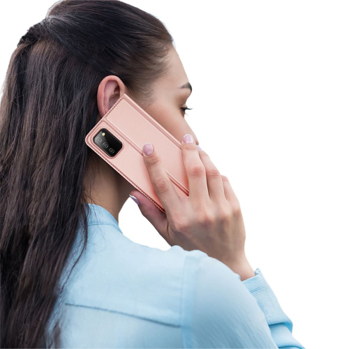 Etui z klapką DUX DUCIS Skin Pro do Samsung Galaxy A02S różowe