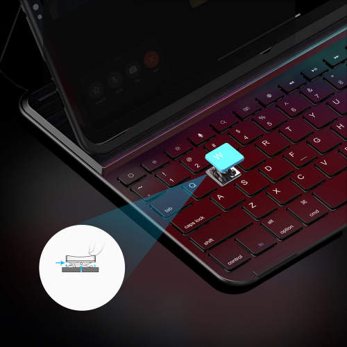 Magnetyczne etui Dux Ducis z bezprzewodową klawiaturą Bluetooth do Apple iPad Pro 11 2018 czarne