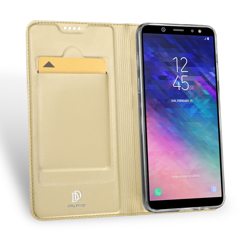 Etui z klapką magnes DUX DUCIS Skin Pro do Samsung Galaxy A6 Plus 2018 złote