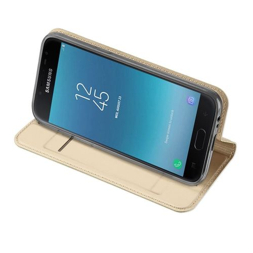 Etui z klapką magnes DUX DUCIS Skin Pro do Samsung Galaxy J4 2018 złote