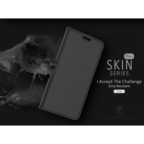 Etui z klapką magnes DUX DUCIS Skin Pro do Samsung Galaxy J4 2018 szare