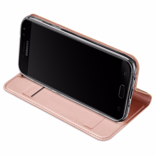OUTLET Etui z klapką magnes DUX DUCIS Skin Pro do Samsung Galaxy J4 2018 różowe