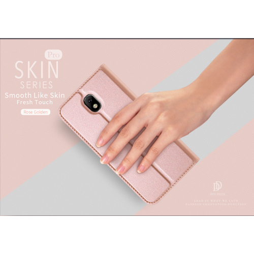Etui z klapką magnes DUX DUCIS Skin Pro do Samsung Galaxy J4 2018 różowe