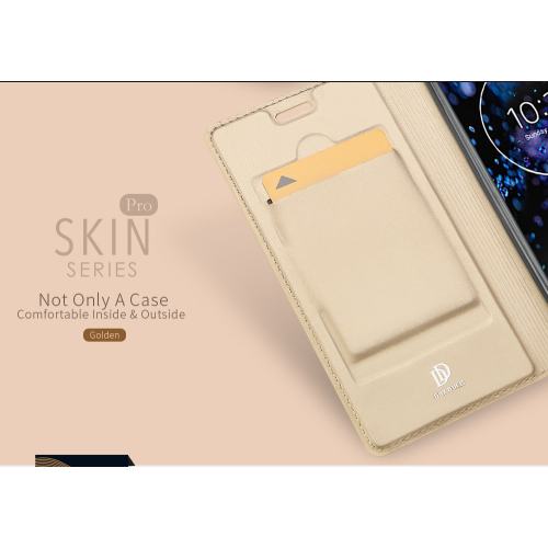 Etui z klapką magnes DUX DUCIS Skin Pro do Sony Xperia XZ2 Premium złote