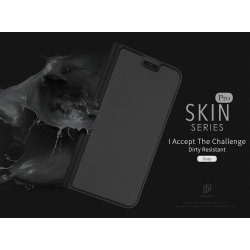 Etui z klapką magnes DUX DUCIS Skin Pro do Huawei P Smart Plus szare