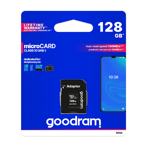 Karta pamięci GoodRam microSDXC Class 10 128GB + adapter