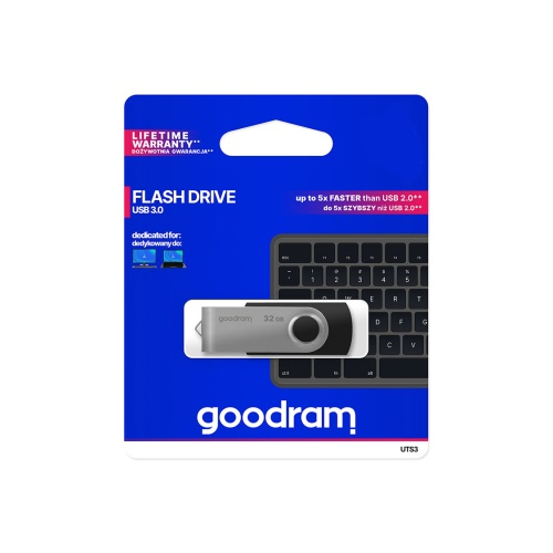 Pendrive GoodRam Twister Blue UME3 64GB USB 3.0 czarny