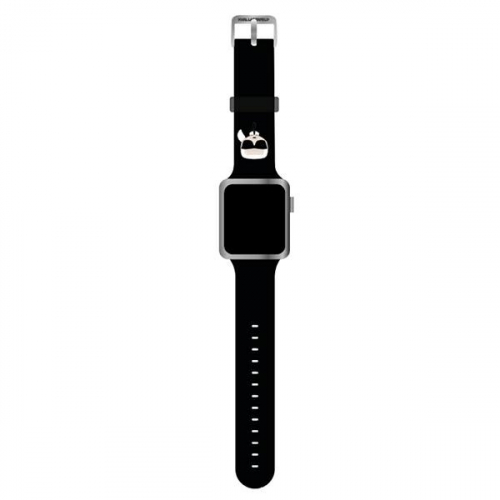 Pasek Karl Lagerfeld Silicone Karl's Head do Apple Watch 42 / 44 / 45mm czarny