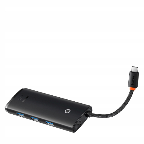 OUTLET Adapter HUB Baseus 6w1 USB-C do 2x USB-A. HDMI, TF/SD czarny