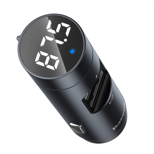 Baseus transmiter FM Bluetooth ładowarka samochodowa 3,1A Energy Column  czarna