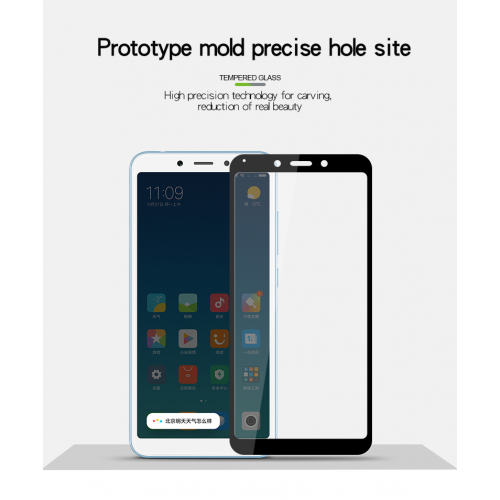 Szkło hartowane na pełny ekran MOFI do Xiaomi Redmi 6 / 6A czarne