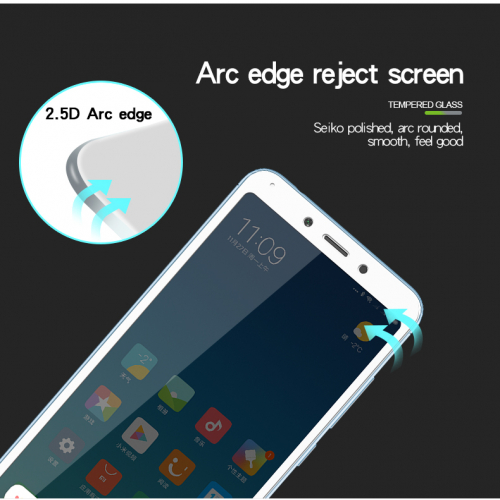 Szkło hartowane na pełny ekran MOFI do Xiaomi Redmi 6 / 6A białe