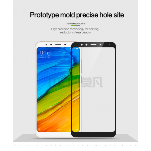 Szkło hartowane na pełny ekran MOFI do Xiaomi Redmi Note 5A / 5A Prime czarne