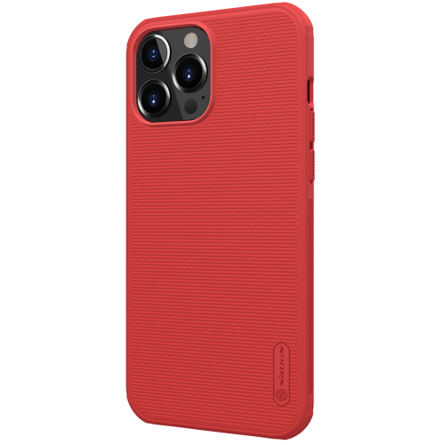 Etui NiLLKiN Super Frosted Shield Pro do iPhone 13 Pro Max czerwony