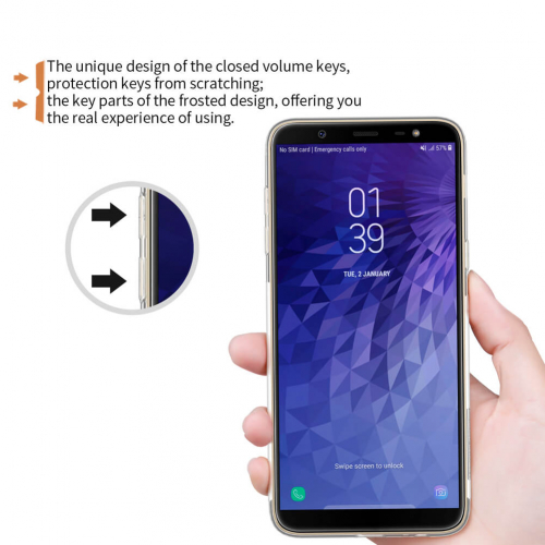 Cienkie etui silikonowe Nillkin Nature TPU Samsung Galaxy J8 2018 przezroczyste