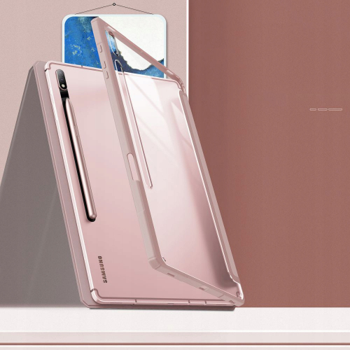 Etui Infiland Crystal Case do Samsung Galaxy Tab S7 FE 5G 12.4 T730/T736B różowe