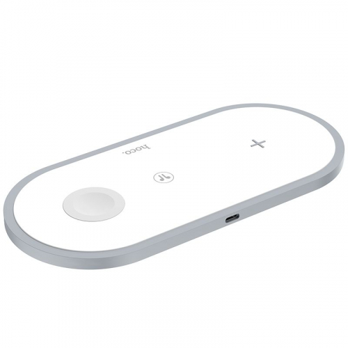 Ładowarka indukcyjna 3w1 10W do Apple Watch, iPhone & AirPods HOCO CW24 biała