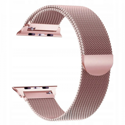 Metalowa bransoleta Milaneseband do Apple Watch 3 / 4 / 5 / 6 / SE (42/44mm) różowe złoto