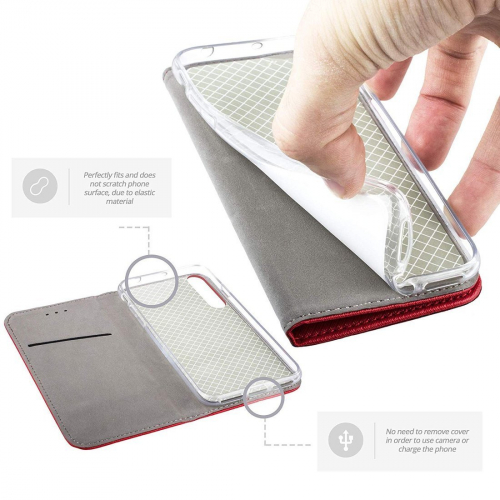 Etui magnetyczne z klapką Flip Magnet do Samsung Galaxy A51 czerwone