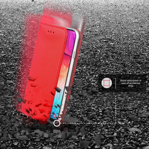 Etui magnetyczne z klapką Flip Magnet do Huawei Y6S 2019 czerwone