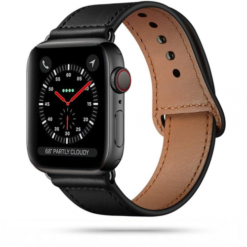 Pasek Leatherfit do Apple Watch 3 / 4 / 5 / 6 / SE (42/44mm) czarny