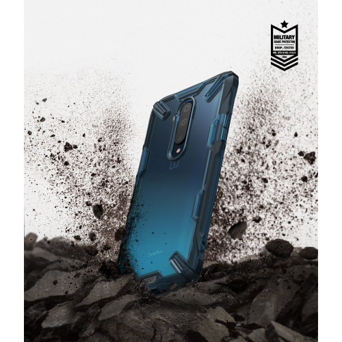 Etui Ringke Fusion-X do OnePlus 7T Pro niebieskie