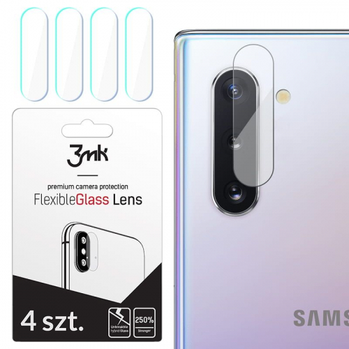 Szkło hybrydowe na aparat (4szt) 3MK FlexibleGlass Lens do Samsung Galaxy Note 10