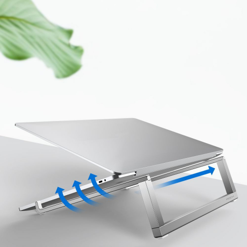 Aluminiowa podstawka pod komputer ROCK Portable Laptop Stand srebrna
