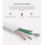 Płaski kabel ROCK Lightning do iPhone 1m biały