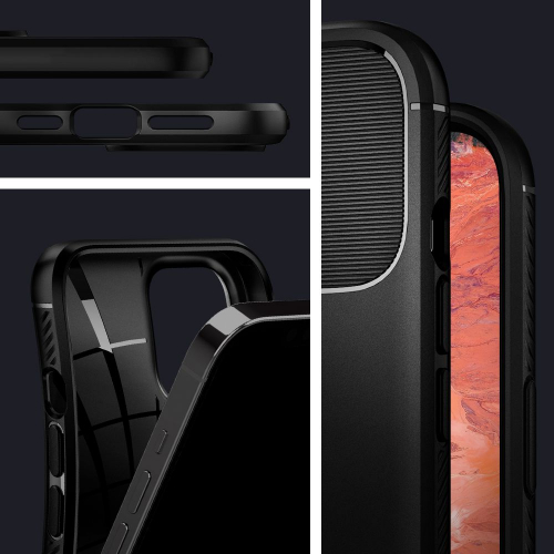 Etui Spigen Rugged Armor do Apple iPhone 12 / 12 Pro czarne