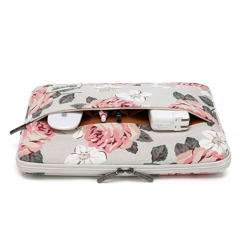 Etui pokrowiec Canvaslife Briefcase do Apple Macbook Air/Pro 15 white rose