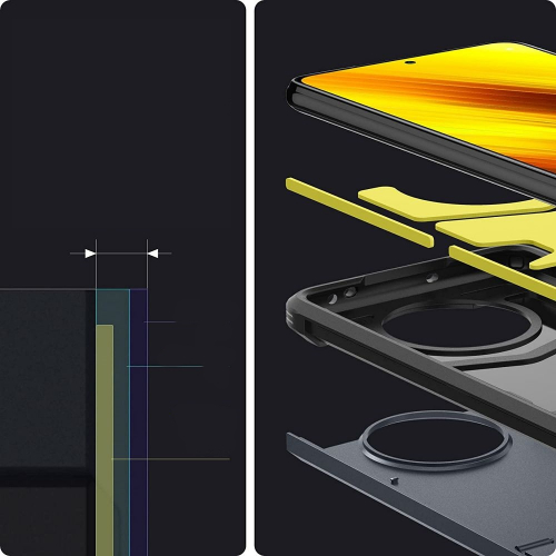 Etui Spigen Tough Armor do Xiaomi Poco X3 Pro / NFC metal slate
