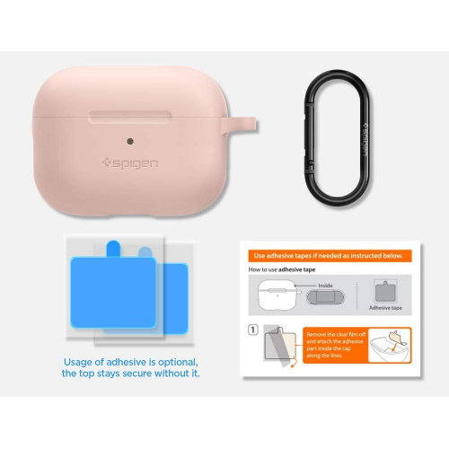 Etui Spigen Silicone Fit do Apple Airpods Pro różowe