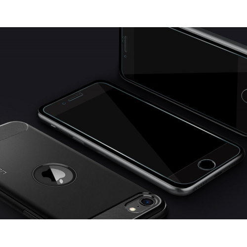 Szkło hartowane Spigen FC 2-Pack do Apple iPhone SE 2020 / 8 / 7 czarne