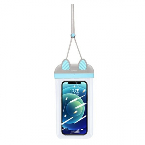 Uniwersalne etui wodoodporne do telefonów (max 7") USAMS YD010 niebieskie