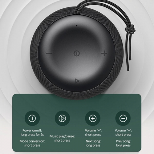Głośnik Bluetooth 5.0 USAMS Moyi Series czarny