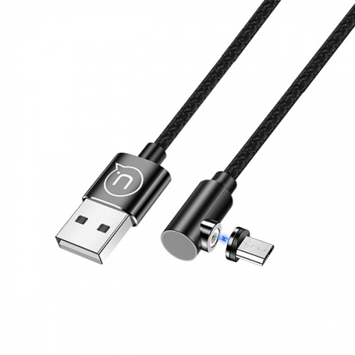 USAMS Kabel kątowy magnetyczny U54 1m micro USB czarny