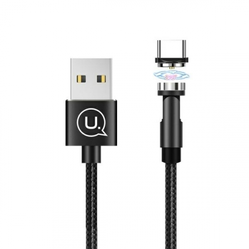 Kabel magnetyczny regulowany USAMS U59 USB-C typ C 2.1A 1m czarny