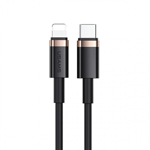 Kabel USAMS U63 USB-C do Lightning do iPhone'a PD 20W 1,2m czarny