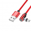 USAMS Kabel kątowy magnetyczny U54 1m micro USB czerwony