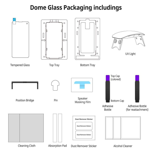 Szkło hartowane Whitestone Dome Glass UV LED do Samsung Galaxy Note 10
